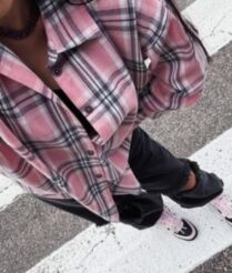 LA MILLA KOSZULA PREMIUM W KRATĘ RÓŻ/CZERŃ/BIEL