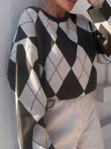 EMO SWETER W ROMBY KHAKI