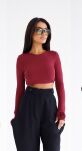 BY O LA LA! BLUZKA BASIC NEW ROSE MERLOT (BORDO) - 2