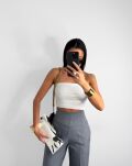 LA MILLA KRÓTKI TOP TUBA ŚMIETANA - 2