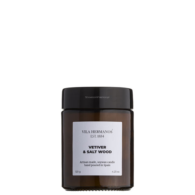 Vetiver & Salt Wood - Vila Hermanos -  świeca zapachowa 120g - seria Apothecary