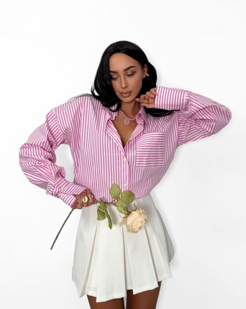 LA MILLA KOSZULA W PASY AURORA BIEL/RÓŻ