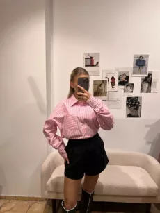 LA MILLA KOSZULA W PASY AURORA BIEL/RÓŻ