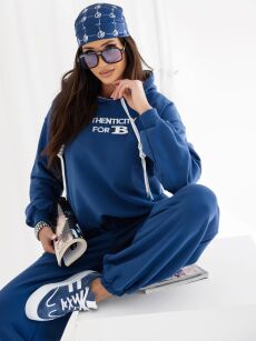 BY O LA LA!  OVERSIZOWA BLUZA AUTHENCITY DENIM