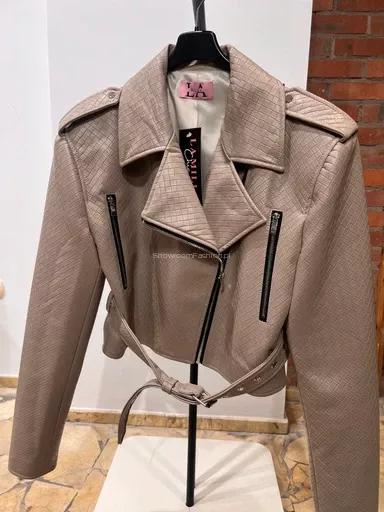 LA MILLA KURTKA RAMONESKA ECO SKÓRA BETTY BEŻ/NUDE