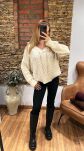 COCOMORE SWETER V-NECK WARKOCZ ŚMIETANA - 2