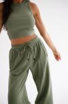 BY O LA LA! DRESOWE SPODNIE NEW FASHION MATCHA - 2