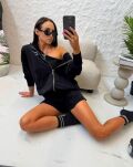 LA MILLA KOMPLET DRESOWY SPODENKI + BLUZA CZARNY - 7