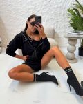 LA MILLA KOMPLET DRESOWY SPODENKI + BLUZA CZARNY - 6