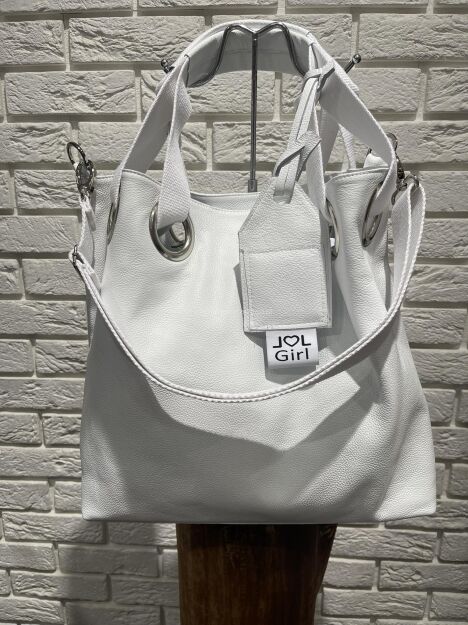 BY O LA LA ! TOREBKA SHOPPER LOL GIRL BIAŁA