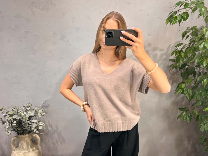 SWETER Z KRÓTKIMI RĘKAWAMI AIDA FANGO