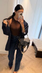 LA MILLA DŁUGA KOSZULA/KATANA JEANSOWA GRANAT CIEMNY JEANS - 2