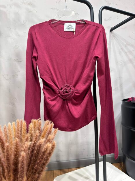 ROYAL CLUB BLUZKA LONGSLEEVE ROSSIE BLACK CHERRY (WINO)