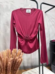 ROYAL CLUB BLUZKA LONGSLEEVE ROSSIE BLACK CHERRY (WINO)
