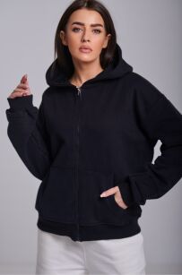 NATURAL SIDE BLUZA ROZPINANA CZARNA