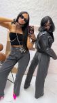 LA MILLA SPODNIE JEANSY WIDE LEG SZARE - 2