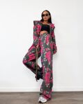 LA MILLA MARYNARKA WIGILIA JEANS W KWIATY BRĄZ/RÓŻ - 4