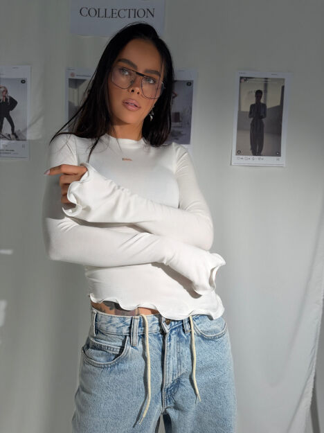 LAMANUEL BLUZKA TOP SALSA GOŁĘBIA ECRU