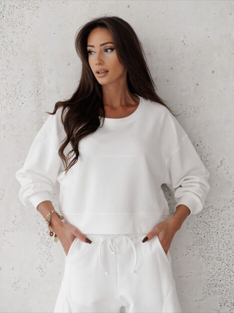 BY O LA LA!  BLUZA Z HAFTEM NA BOKU ŚMIETANA