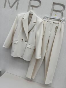 SEMPRE SPODNIE GŁADKIE ZWĘŻANE JASNY BEŻ