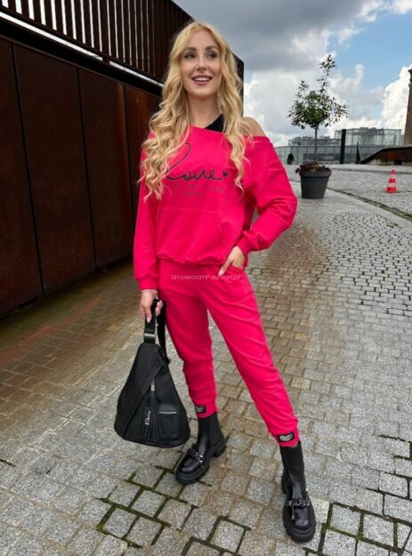 BY O LA LA ! SPODNIE DRESOWE SERDUSZKA MAGENTA