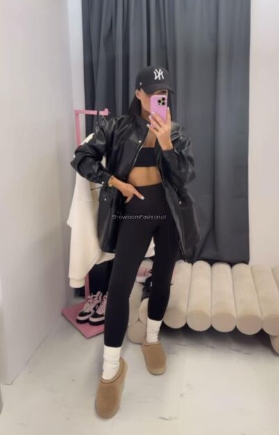 LA MILLA LEGGINSY OCIEPLANE CZARNE