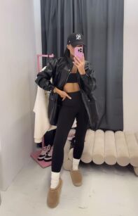 LA MILLA LEGGINSY OCIEPLANE CZARNE