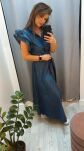 BY O LA LA! JEANSOWA SUKIENKA MAXI CIEMNONIEBIESKA - 6