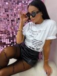 LA MILLA BLUZKA T-SHIRT GAZETA BIAŁY - 6