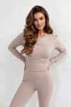 SEMPRE KOMPLET TOP + LEGGINSY KIRA BEŻ - 2