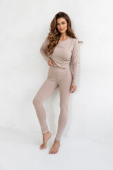 SEMPRE KOMPLET TOP + LEGGINSY KIRA BEŻ