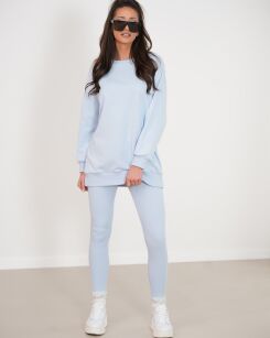 BY O LA LA...!KOMPLET BLUZA + LEGGINSY NATURAL BABY BLUE