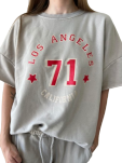 AZARA BLUZKA T-SHIRT LOS ANGELES BEŻ - 4