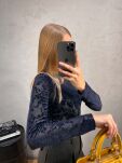 BY SWAN PARIS BLUZKA TRANSPARENTNA GRANAT - 2