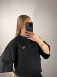 LA MILLA BLUZKA T-SHIRT TRÓJKĄTNE LOGO CZARNY - 3