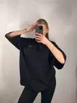 LA MILLA BLUZKA T-SHIRT TRÓJKĄTNE LOGO CZARNY - 5