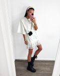 LA MILLA WISKOZOWY T-SHIRT OVERSIZE ŚMIETANA - 2