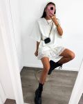 LA MILLA WISKOZOWY T-SHIRT OVERSIZE ŚMIETANA - 5