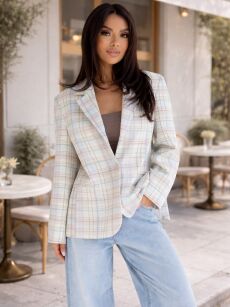 BY O LA LA...! MARYNARKA W KRATĘ BŁĘKIT/MIĘTA/ŻÓŁTA/KAKAO