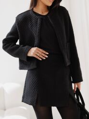 BY O LA LA...! KOMPLET MARYNARKA + SPÓDNICA A'LA CHANEL CZARNY