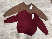 BY O LA LA.. ! SWETER PREMIUM KID MOHER V-NECK BORDO - 3