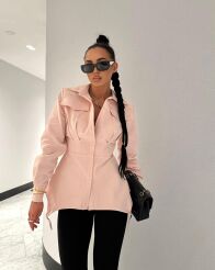 LA MILLA KOSZULA TALIOWANA Z KLAMRAMI RÓŻOWA