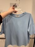 SEMPRE T-SHIRT OVERSIZE Z HAFTOWANYM LOGO NIEBIESKI - 2