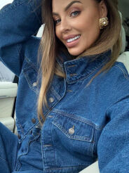 EMO KURTKA JEANSOWA NIEBIESKA