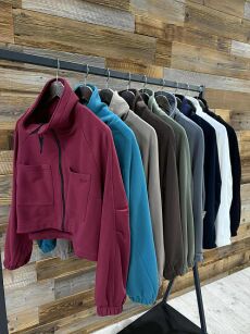 BY O LA LA!  BLUZA ZE STÓJKĄ SZARA