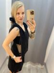 BY O LA LA...!  ZESTAW BLUZA + TOP WELUR CZARNY - 5