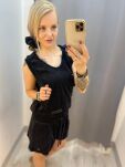 BY O LA LA...!  ZESTAW BLUZA + TOP WELUR CZARNY - 2