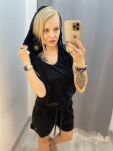 BY O LA LA...!  ZESTAW BLUZA + TOP WELUR CZARNY - 3
