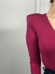 LA MILLA BODY V-NECK Z PODUSZKAMI BORDO/MALINA - 3