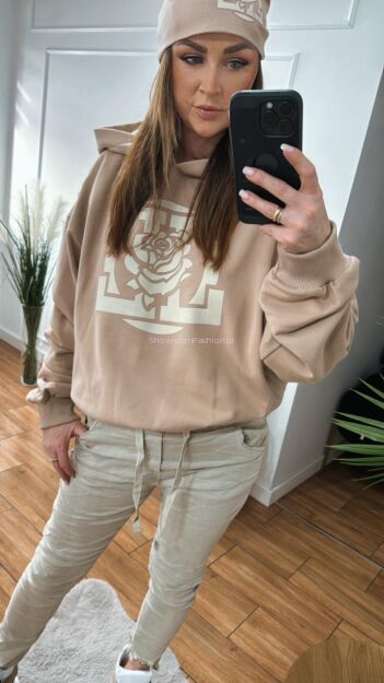 BY O LA LA...! DRESOWA BLUZA ROSE BEŻ